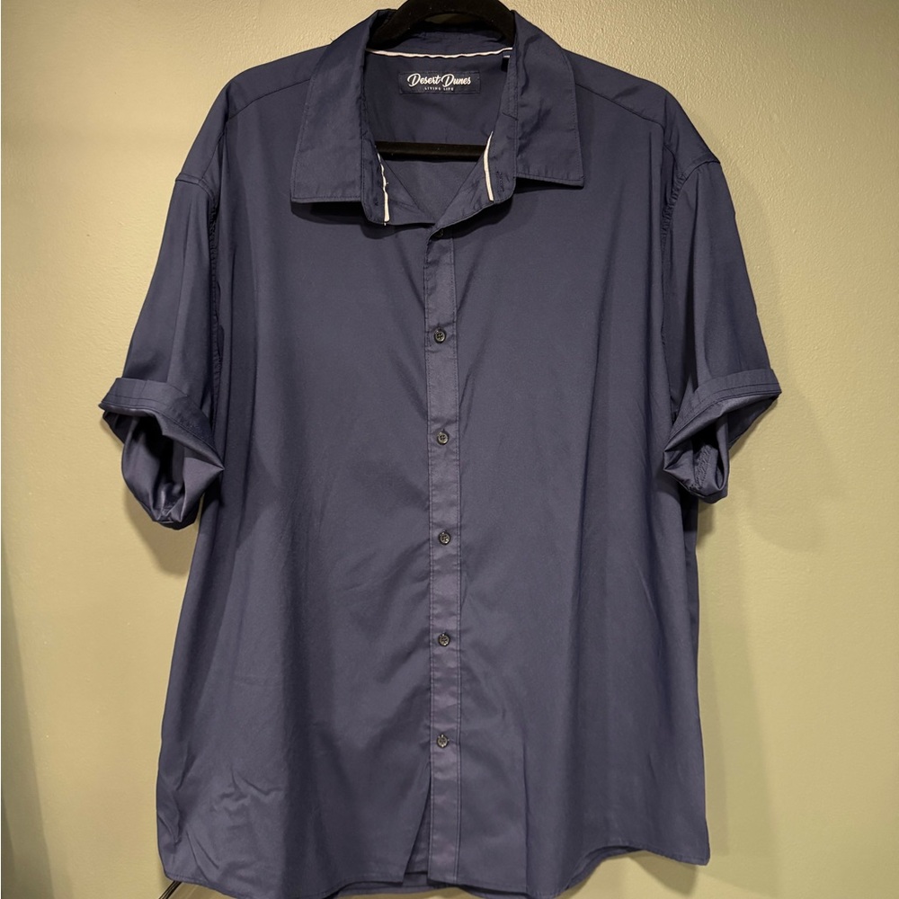 Men's Desert Dunes Navy Blue Button Down Shirt